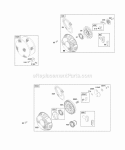 Flywheel Diagram and Parts List for 350442-0001-01  Briggs and Stratton Engine